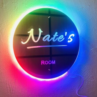 Customized Name Mirror LED Light