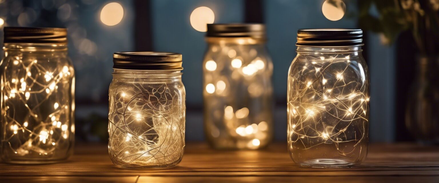 DIY decorative lights with mason jars