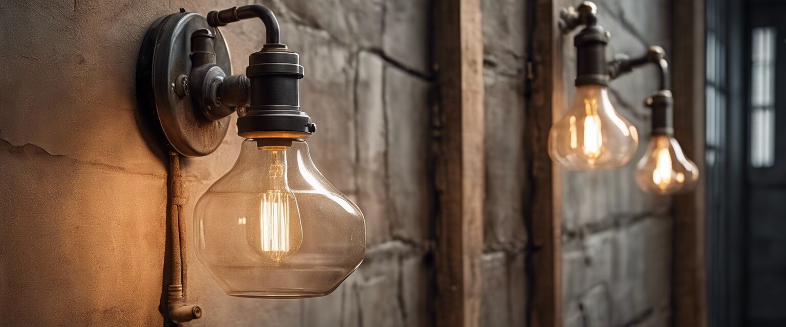 Industrial wall light fixture