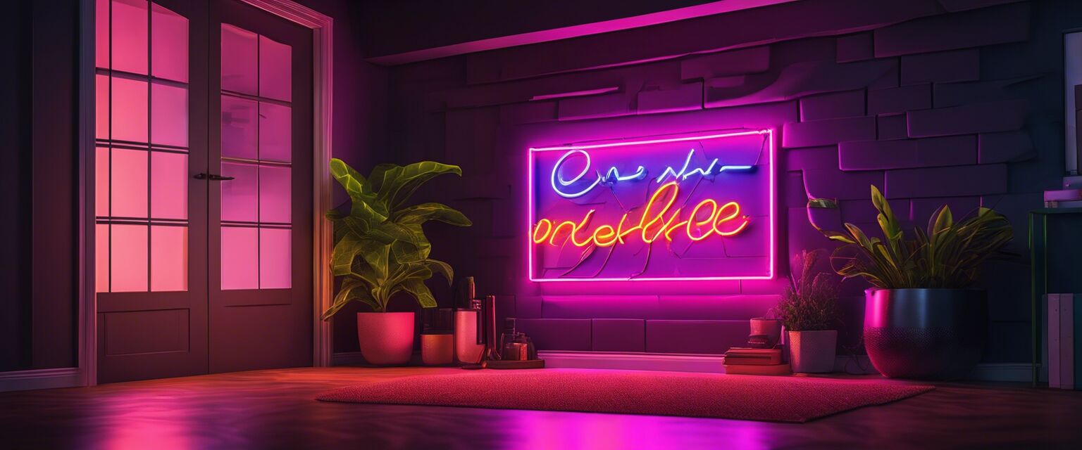 DIY neon sign